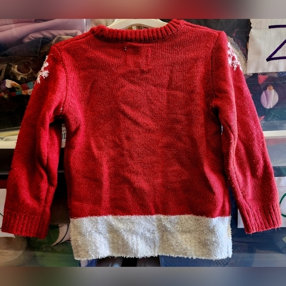 F&F Three Dimensional Reindeer Red Crew Neck Ugly Christmas Sweater Childs 3-4Y - Picture 2 of 10